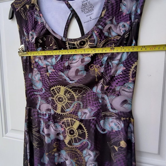 Disney Alice Through The Looking Glass Cheshire Cat Fit & Flare Midi Dress L - Picture 3 of 12